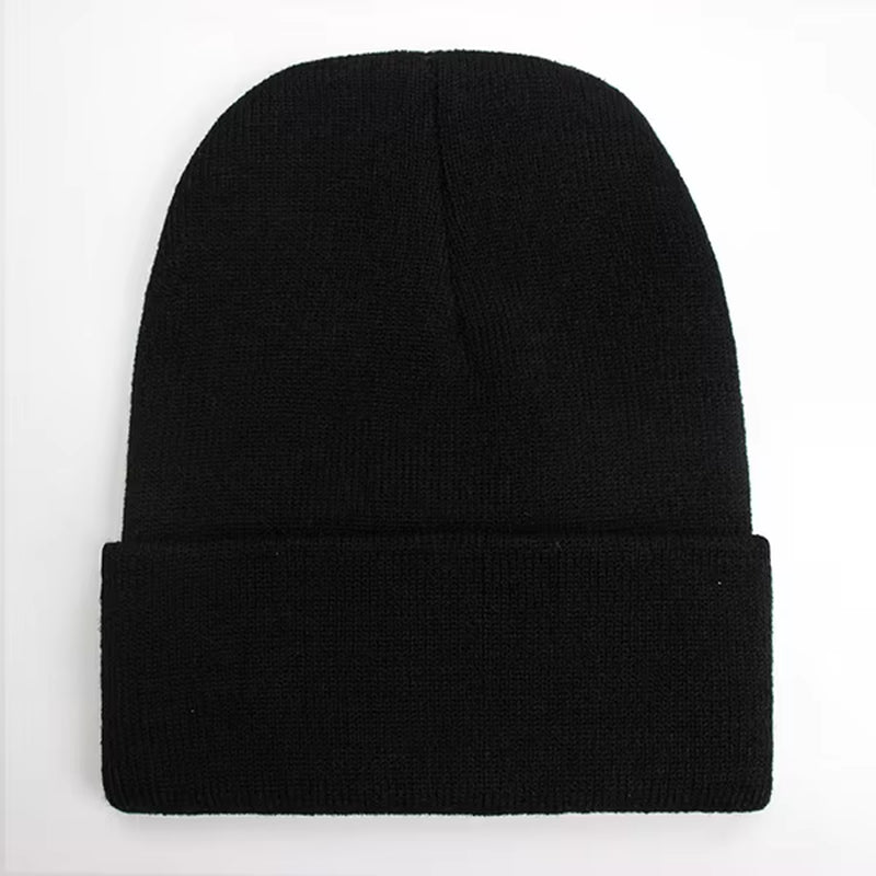 Unisex Wool Blend Knitted Beanie - Soft, Warm Winter Cap Available in 24 Colors